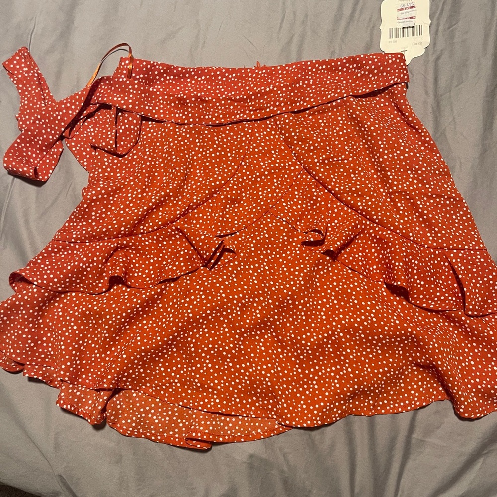 Altar’d state ruffle polka dot skirt size S